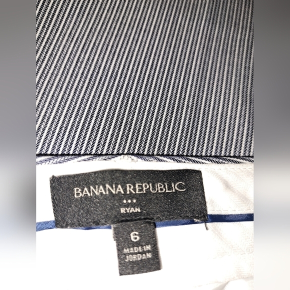 Banana Republic Striped Ryan Slim Straight Dress Pants Women's Size 6 - Picture 8 of 12